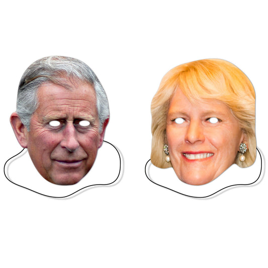 King Charles III & Queen Camilla Face Masks